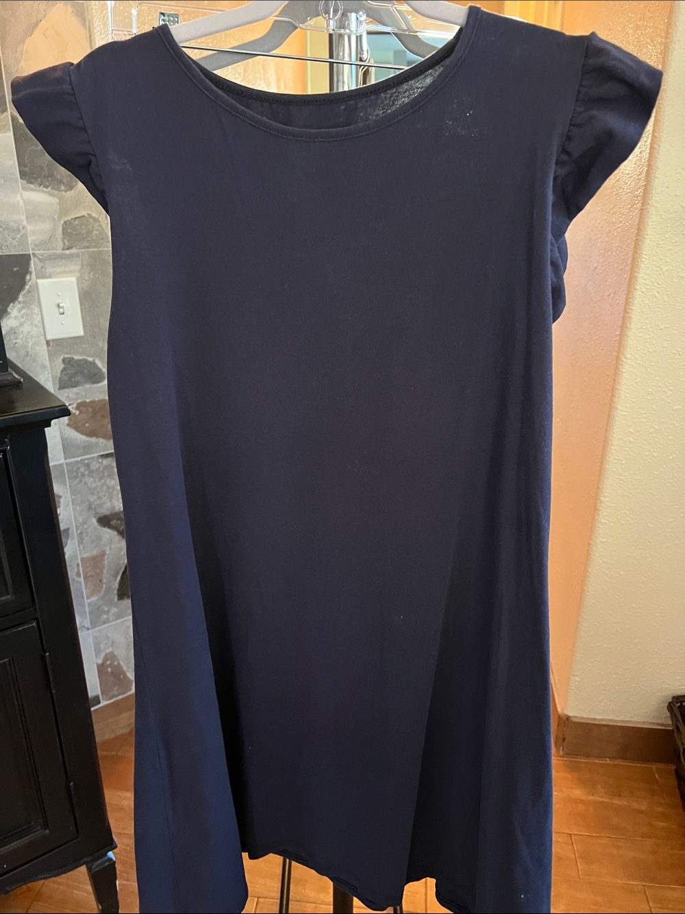 Women's Navy Short-Sleeve Swing Top